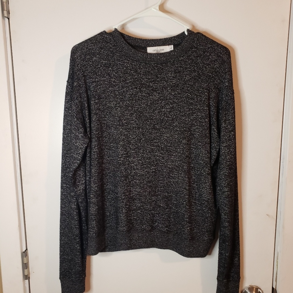 CJLA Blaire fitted sweater, charcoal black